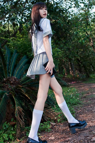 御风街拍★日系JK绝对领域郊游少女 【套图+视频】