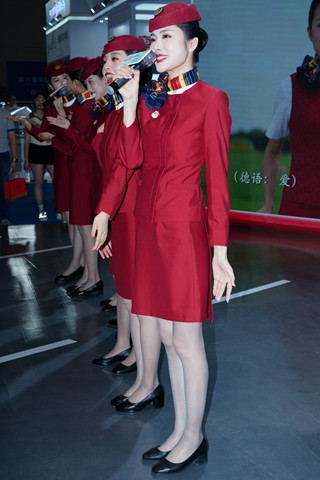 国航空姐超薄灰丝