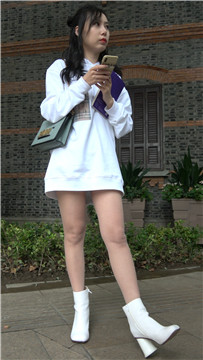 4K 白衣白鞋丝袜美女貌美如花