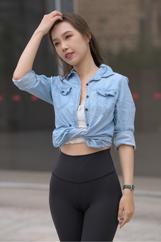 [一始专区] 黑色瑜伽裤青春女孩 【图片➕视频】