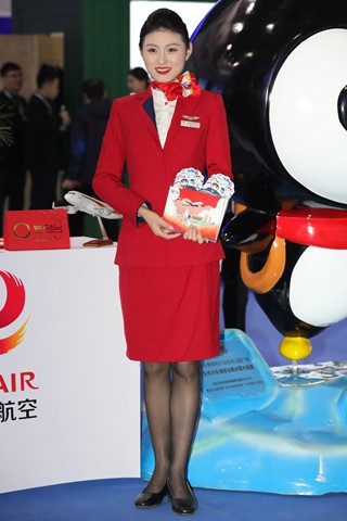 龙江航空高挑大长腿黑丝空乘